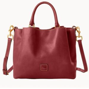 Dooney & Bourke Florentine Barlow Satchel Bucket Crossbody Bag Merlot Red $548